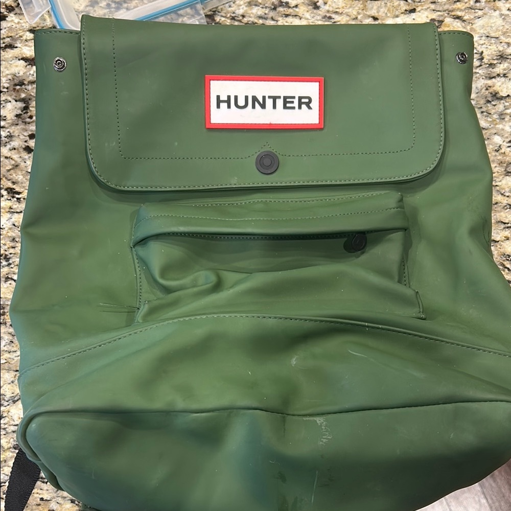 Hunter Green Backpack with Water-Resistant Design